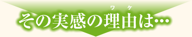 その実感の理由は・・・
